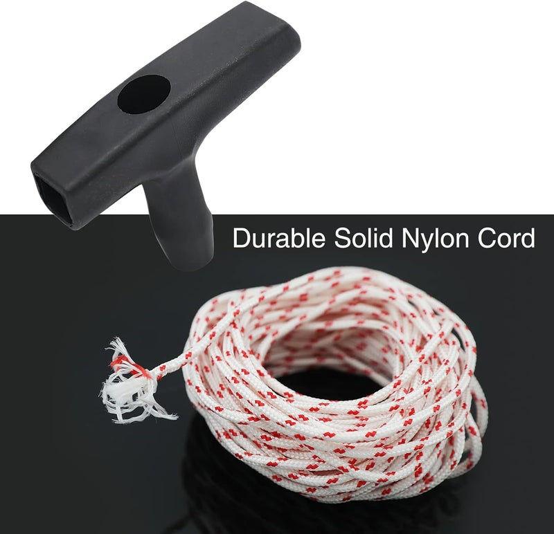 A.I.FORCE 3 Pieces Starter Handle with Recoil Starter Rope 10-Meter, 3.0mm Diameter Pull Cord for Husqvarna Stihl Poulan Lawn Mower Chainsaw, String Trimmer Edger Brush Cutter Engine Parts - Image 3